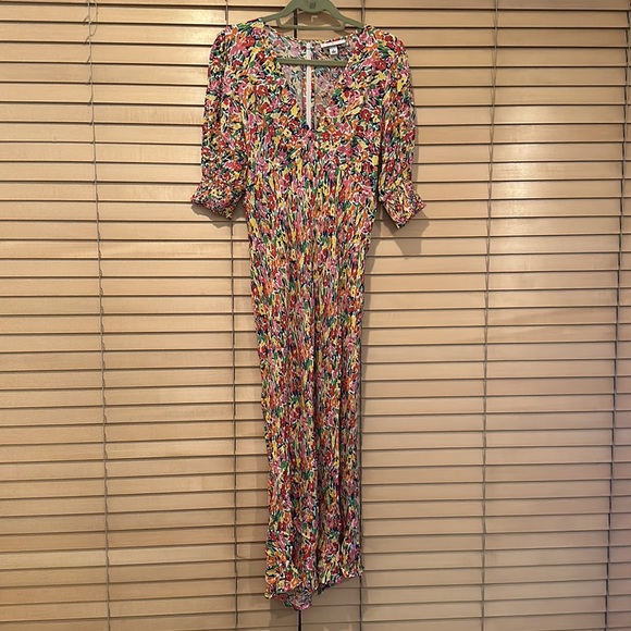Rixo x Target Colorful Floral Puff Sleeve Midi Dress - Picture 10 of 15